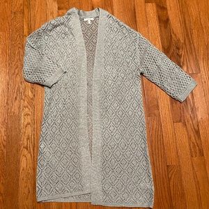 Women’s Maurices size XS Pointelle Cardigan color:Sea Stone